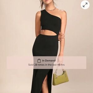 Lulus Black One-Shoulder Dress